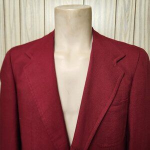 1970s red blazer 42L men's Stanley Blacker preppy